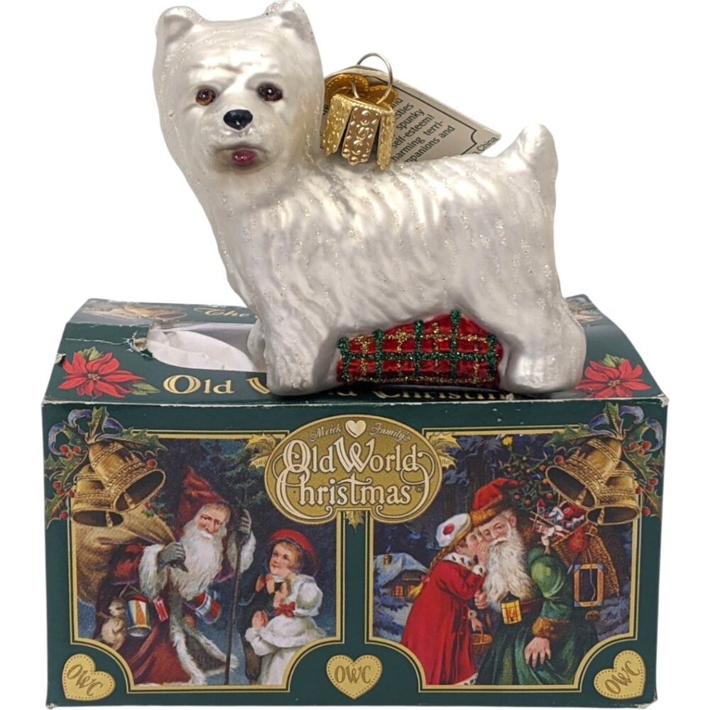 Old World Christmas Westie Dog Ornament Christmas West Highland White Terrier